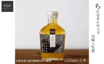 ちになるシロップ 大和当帰×生姜 150ml 1本／POWER OF FOOD ふるさと納税 大和当帰葉 有機 奈良県 宇陀市