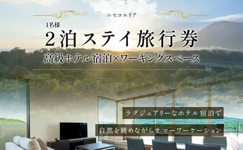 【北海道ツアー】ニセコ サマーワーケーション 高級ホテル宿泊×ワーキングスペース利用(45,000円分)【2泊3日×1名分】【5月10日-10月20日】 旅行券 宿泊券 旅行チケット 宿泊チケット 北海道旅行