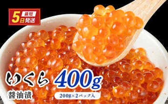 鮭いくら 北海道 いくら 醤油漬け 400g （200g×2P入） 小分け 鮭 イクラ 醤油いくら 大粒  つまみ おつまみ ご飯のお供  魚卵  海鮮丼 手巻き寿司 イクラ丼 寿司 寿司ネタ 冷凍 留萌 おせち