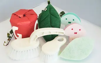 がんこ本舗 ホームクリーン セット 詰め合わせ バスブラシ キッチンベジブラシ クロス スポンジ キッチン用品 キッチン 洗剤いらず 掃除用具 掃除用品 かわいい おしゃれ 日用品 雑貨 生活雑貨 生活用品 兵庫 兵庫県 稲美町