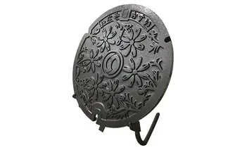 稲美町φ300マンホール鉄蓋黒蓋 雑貨 日用品 インテリア 装飾品 