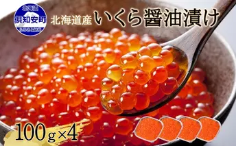 北海道産 いくら醤油漬け 100g×4パック 計400g 小分け パック イクラ 海鮮 魚介 魚卵 食べきりサイズ 冷凍 お取り寄せ 贈答品 お中元 お歳暮 蟹鮨加藤 送料無料 北海道 倶知安町