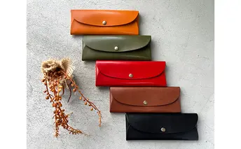 本革 ノンステッチのペンケース 栃木レザー　ブラウン