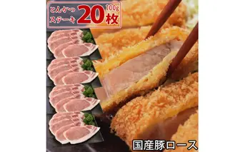 国産豚 ロース とんかつ・ステーキ用 2kg(100g20枚) 肉 豚肉 故郷納税 ぶた肉 トンカツ ステーキ とんてき トンテキ 送料無料 特産品 ギフト お中元 御中元 御歳暮 お歳暮 のし 熨斗