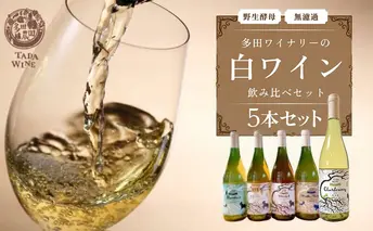【 野生酵母 ＆ 無濾過 】 北海道 上富良野町 多田ワイナリーの 白ワイン 5本 セット ワイン お酒 シャルドネ ミディアムボディ 果実味 スモーキー 柑橘系 