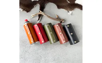 本革 CB缶カバー【CB缶250g】 栃木レザー　グリーン