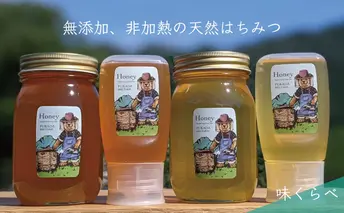 合計1800g 天然蜂蜜 国産蜂蜜 非加熱 生はちみつ 岐阜県 美濃市産 味比べセット (蜂蜜600g入りガラス瓶各2本、蜂蜜300g入りピタッとボトル各2本)C8 深田養蜂のハチミツ