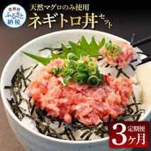 t149kgp　《3ヶ月定期便》天然マグロのタタキ丼セット 65g×6P 海鮮 天然 鮪 ネギトロ丼 まぐろたたき 海鮮丼 軍艦巻 手巻寿司 使いやすい 便利 個食 大容量 冷凍配送 小分け お手軽 ねぎとろ