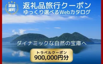 北海道ツアー 洞爺湖温泉 後から選べる旅行Webカタログで使える! 旅行クーポン(900,000円分) 旅行券 宿泊券 飲食券 体験サービス券 北海道