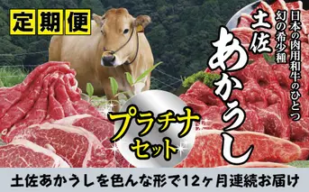【四国一小さなまち】～2024年1月発送開始～『土佐あかうし』食べつくし！プラチナセット【A】★12ヶ月定期便★