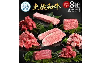土佐和牛詰め合わせ8種Aセット（合計3.3kg）3.3キロ 赤身ブロック サイコロステーキ ロース サーロイン カルビ スネ ヒレ ブロック肉 特選 赤身 牛肉 和牛 国産 エイジング工法 熟成肉