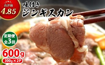 【定期便：全3回】味付きジンギスカン300g×2個【16002101】