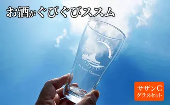 サザンＣグラスセット  タンブラー ビールグラス シャンパングラス 選べる2個セット　A(ｻｰﾌｨﾝ×ｻｰﾌｨﾝ)