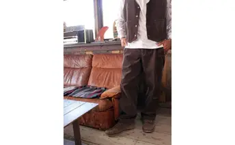 [No.5631-7242]0817TheCaviar ヴィンテージコーデュロイトラウザー　ブラウン 34インチ