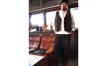 [No.5631-7236]0815TheCaviar ヴィンテージコーデュロイベスト　ブラウン　XLサイズ