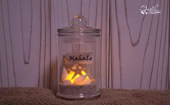 [No.5631-7147]0405シェルランプ　【Mahalo】桃