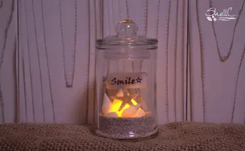 [No.5631-7155]0406シェルランプ　【Smile】水色