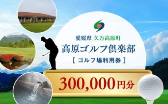 ゴルフプレー クーポン券（300,000円分）