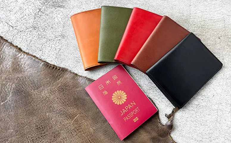 革 本革 パスポートケース 栃木レザー レザーケース 美濃市 キャメル