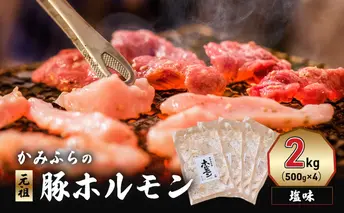かみふらの「元祖」豚ホルモン 塩味(2kg) 焼肉 バーベキュー BBQ ほるもん 塩 上富良野町 北海道