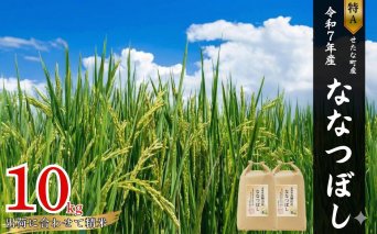 【特Aランク】令和7年産 北海道 せたな町産 ななつぼし 精米 10kg ふるさと納税