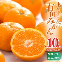 MK1004_みかん Ｍサイズ 秀品 箱込 10kg ( 内容量 9.2kg ) 有田みかん みかん 濃厚 甘み 濃縮 温暖 好条件 和歌山県産 産地直送 贈答用 贈り物 ギフト のし対応 フルーツ デザート 和歌山県 湯浅 お取り寄せ お取り寄せフルーツ 送料無料 みかんの会
