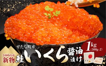 【令和6年度 新物】笹谷商店いくら醤油漬け　1kg（500g×2) せたな町産の天然秋鮭の新物の卵をこだわりの醤油ダレで漬け込みました。いくらの醤油漬けがあるだけで北海道を感じる贅沢な食卓に。