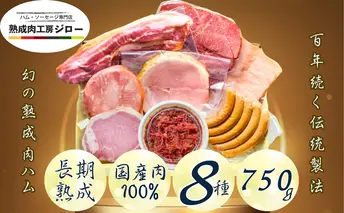 【ふるさと納税】【6か月定期便】国産 熟成肉 ハム プレミアムギフトA 詰め合わせ ももハム ロースハム ポークプレス ベーコン あら挽きウインナー スモークポーク 黒毛和牛 神奈川県 茅ヶ崎市