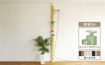 LABRICO柱セット　アジャスター：ヴィンテージグリーン×無塗装