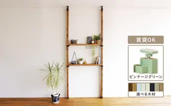 LABRICO棚セットM　アジャスター：ヴィンテージグリーン×ラスティック・パイン