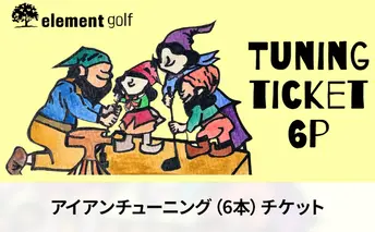 elementgolf アイアン チューニング チケット (6本) エレメントゴルフ × 名古屋外国語大学コラボデザインチケット ゴルフ アイアン ゴルフクラブ 調整 愛知 日進市