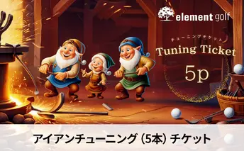 elementgolf アイアン チューニング チケット (5本) エレメントゴルフ × 名古屋外国語大学コラボデザインチケット ゴルフ アイアン ゴルフクラブ 調整 愛知 日進市