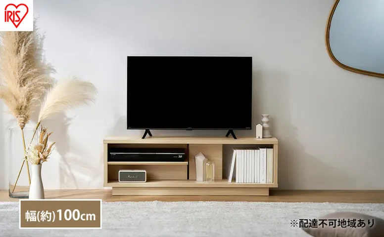 テレビ台 ローボード 幅100 TV台 OTS-100SR ナチュラル アイリス