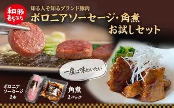 もちぶた お試し 加工品 セット こだわりのちょっと贅沢を ソーセージ 角煮 和豚 もち豚 豚肉 ポーク 肉 豚 ぶた ブタ 豚ロース 加工肉 レトルト レトルト食品 加工肉 アウトドア キャンプ バーベキュー 冷蔵 スペシャルキャンペーン 