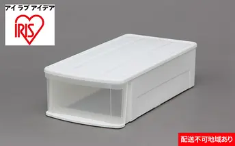 チェスト4個セット L ホワイト／クリア 収納 インテリア 衣替え シンプル アイリスオーヤマ 