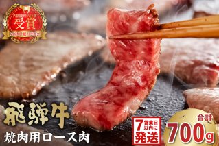 飛騨牛 焼肉用（ロース700ｇ） 牛肉 和牛 黒毛和牛 ブランド牛 肉 牛 焼肉 ロース 【0016-049】