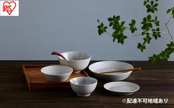 食器 5点セット MNW-5S グレー 電子レンジ 食洗器対応 磁器 新生活 アイリスオーヤマ 食器セット 