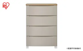 チェスト ウッドトップチェスト KDMG-564WT ベージュ アイリスオーヤマ プラスチック ノックダウン 組立 リビング 収納 木製 タンス 箪笥 4段 雑貨 日用品 