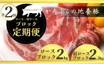北海道 定期便 2ヵ月 連続 全2回 焼き豚や煮豚にも！部位で違いを楽しむ豚ブロック定期便 かみふらのポーク 北海道 上富良野 国産 豚 切落し ロース ブロック 煮豚 焼き豚 地養豚  (北海道 肉 焼肉 バーベキュー 希少部位 大容量 BBQ キャンプ 焼くだけ 焼肉  ぶた肉 お肉 おかず ご飯がすすむ 丼 焼き肉 限定 甘い 柔らかい)