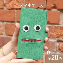 【 ニッコリスマホ / 全20色 】 Lサイズ 思わずニッコリ笑顔になってしまう / ニッコリスマホケース【 iphoneケース / android 】 iPhone15 カバー ホール加工可　オーク