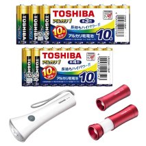 東芝 防災グッズ アルカリ乾電池単3・4形 懐中電灯 LEDランタン付ライト X-BOUSAI SET MINI