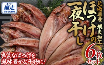 網走加工 ほっけ一夜干し 6枚セットABB135