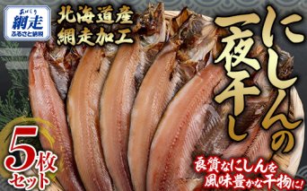 にしん一夜干し5枚セット（網走加工）  ABB142