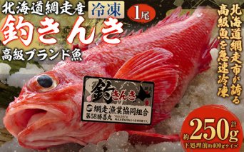 【先行予約】【網走産】高級ブランド釣きんき 1尾【冷凍】（2025年5月15日より順次発送）  ABJ013
