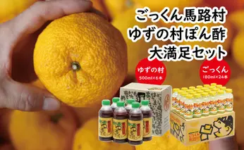 ごっくん馬路村・ゆずの村ぽん酢 大満足セット 大容量 飲料調味料