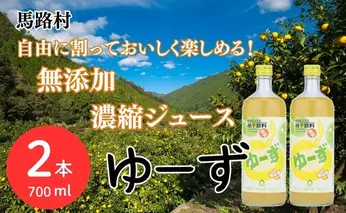 ゆーず ゆずジュース 6倍希釈飲料 700ml×2本 濃縮飲料