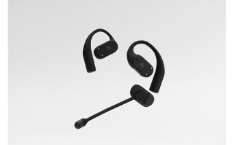 オープン型イヤホンfinal KDT3000 BLACK ながら聴き/耳を塞がない/マイク左右付け替え可/自分の声だけがクリアに届く