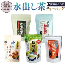 水出し茶 ティーバッグ 5種 詰め合わせ 【茨城県共通返礼品／八千代町】 お徳用 さしま茶 水出し ほうじ茶  玄米茶  和紅茶 松田製茶 [DV004sa]