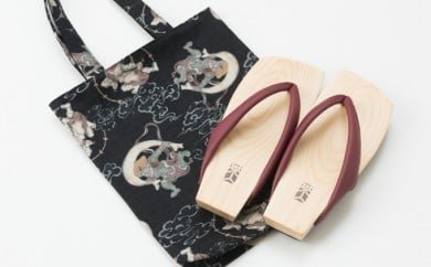 花呉装 純国産メンズ下駄＆縦型和柄トートバッグ [0470] | クチコミで