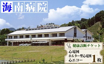 心電図・ホルター型心電図・心エコー検査チケット（１名様分）　海陽町立海南病院